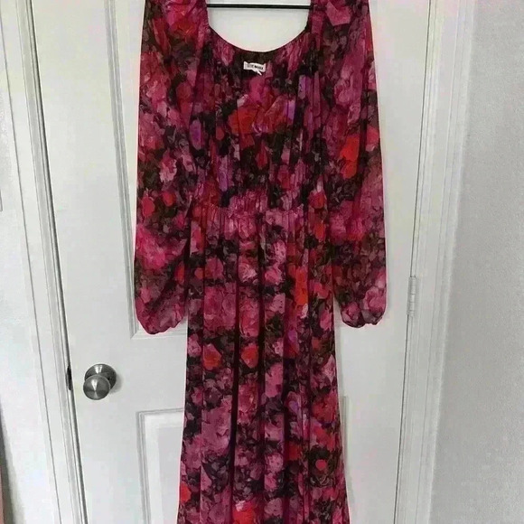 Steve Madden Dress Women's Small Fit & Flare Laine Chiffon Floral Print - Picture 6 of 15